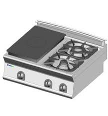 SPORÁK PLYNOVÝ S 1/2 TÁLEM, 2 OTEVŘENÉ HOŘÁKY