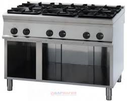 SPORÁK PLYNOVÝ,6  HOŘÁKY,NA OTEVŘENÉ PODESTAVBĚ