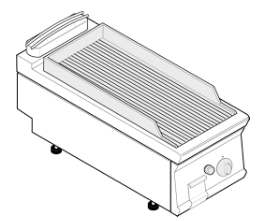 PEČÍCÍ DESKA PLYNOVÁ VROUBKOVANÁ 1/2 MODUL