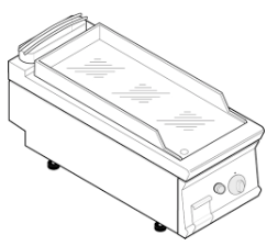PEČÍCÍ DESKA PLYNOVÁ CHROMOVÁ 1/2 MODUL