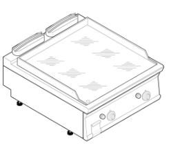 PEČÍCÍ DESKA PLYNOVÁ CHROMOVÁ 1/1 MODUL