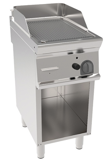 PEČÍCÍ DESKA PLYNOVÁ VROUBKOVANÁ 1/2 MODUL S PODESTAVBOU