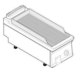 PEČÍCÍ DESKA ELEKTRICKÁ VROUBKOVANÁ 1/2 MODUL