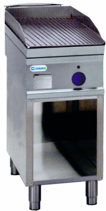 PEČÍCÍ DESKA ELEKTRICKÁ VROUBKOVANÁ 1/2 MODUL NA PODESTAVBĚ