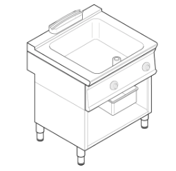 PÁNEV MULTIFUNKČNÍ ELEKTRICKÁ 1/1 MODUL S NEREZOVOU VANOU NA PODESTAVBĚ