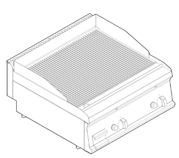 GRILOVACÍ DESKA S VROUBKOVANOU PLOCHOU ELEKTRICKÁ